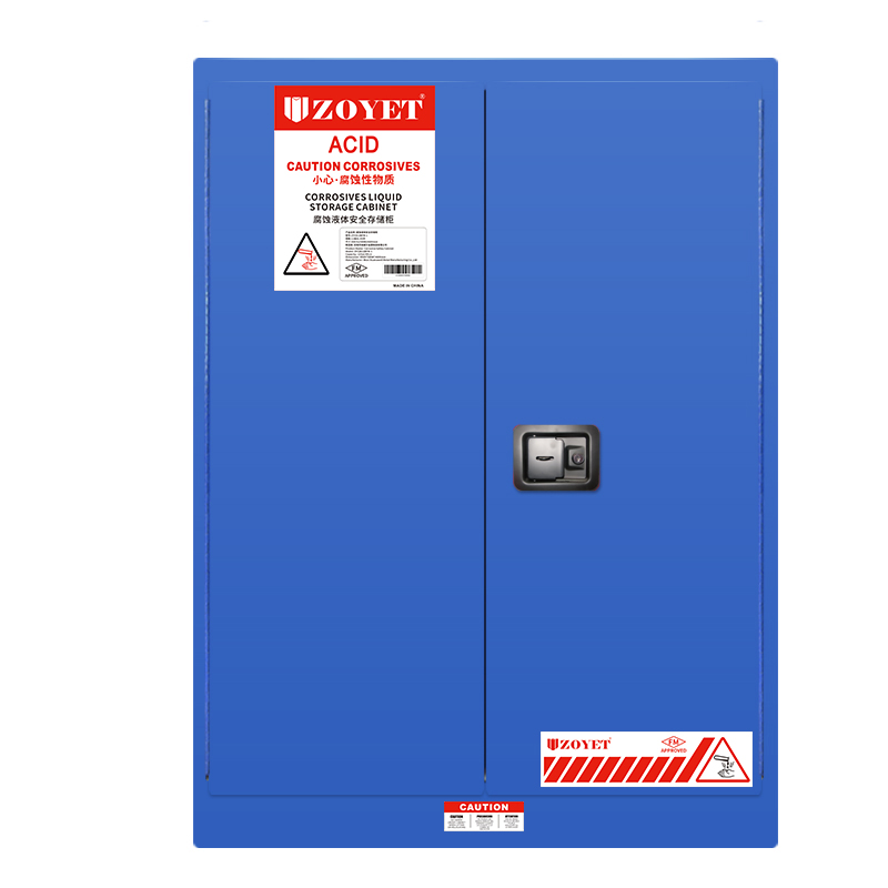 FM腐蚀品安全柜（90加仑/340升）双门，自动关门(图1)